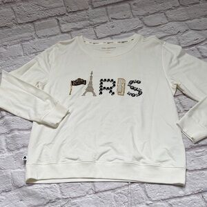 Karl lagerfeld Cream Paris Graphic Sweatshirt NEW